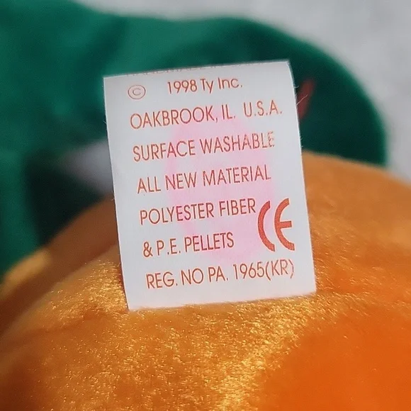 Ty Plush Pumpkin with Green Limbs - Picture 4 of 6